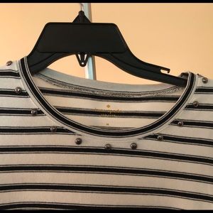 Kate Spade Stripe Fringe Knit Top size M